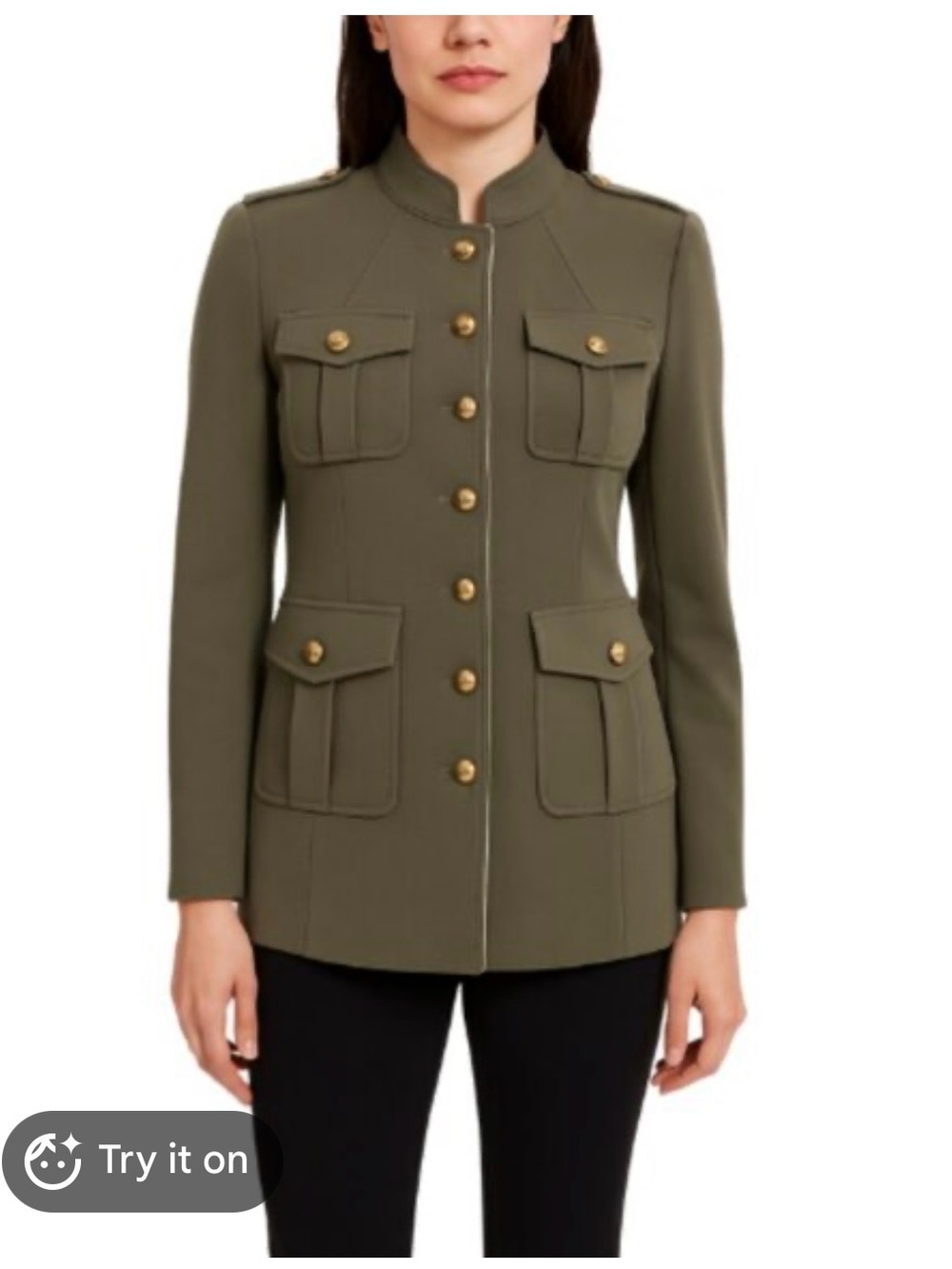 XS VINTAGE RETRO WHITE HOUSE BLACK MARKET JACKET MILITARY
ARMY GREEN OLIVE